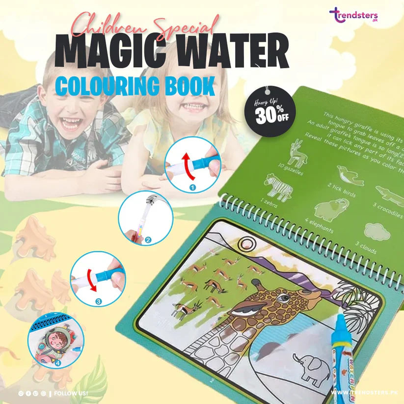 CurrentDealz™ Magic Water Drawing Coloring Book