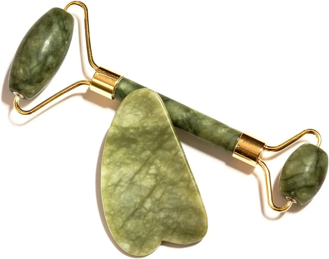 CurrentDealz™ Roller for Face Eyes Neck Body 100% Real Natural Stone Beauty Massage Anti Aging Treatment
