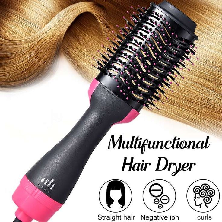 CurrentDealz™ Hot Air Brush Multi-Function HairDryer Straightener Curler CombOne Step Professional Salon Hai..