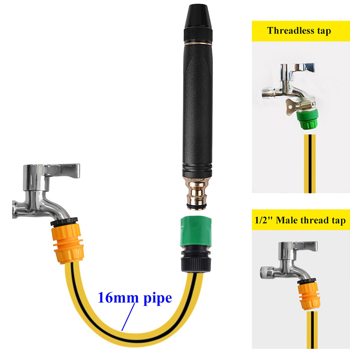 CurrentDealz™ Metal Body Black Nozzle - Cleans Effortlessly