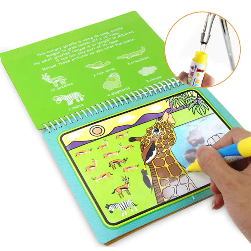 CurrentDealz™ Magic Water Drawing Coloring Book