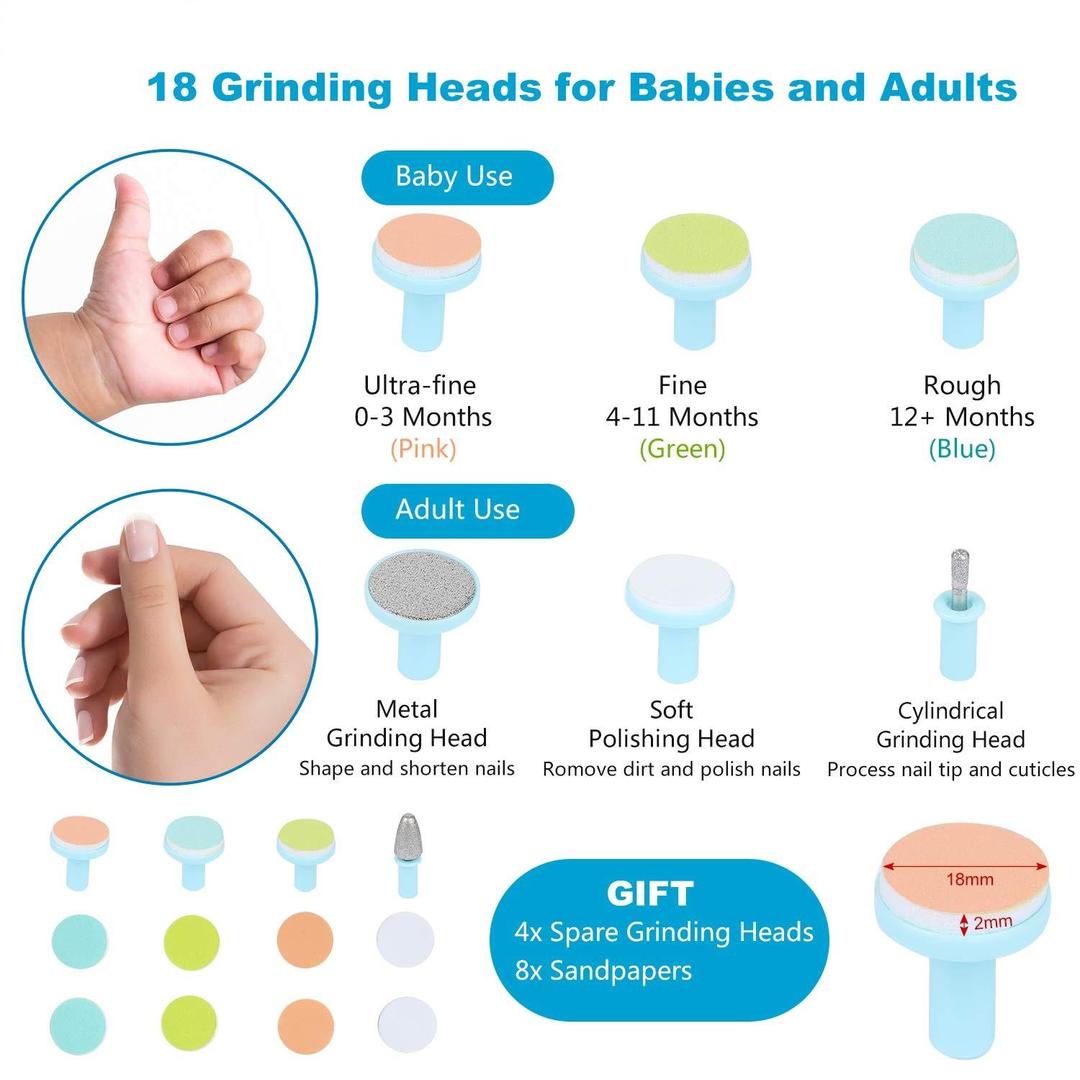 CurrentDealz™ Electric Baby Nail Trimmer Safe