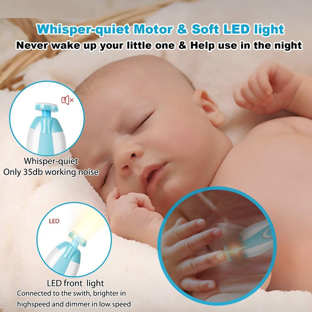 CurrentDealz™ Electric Baby Nail Trimmer Safe