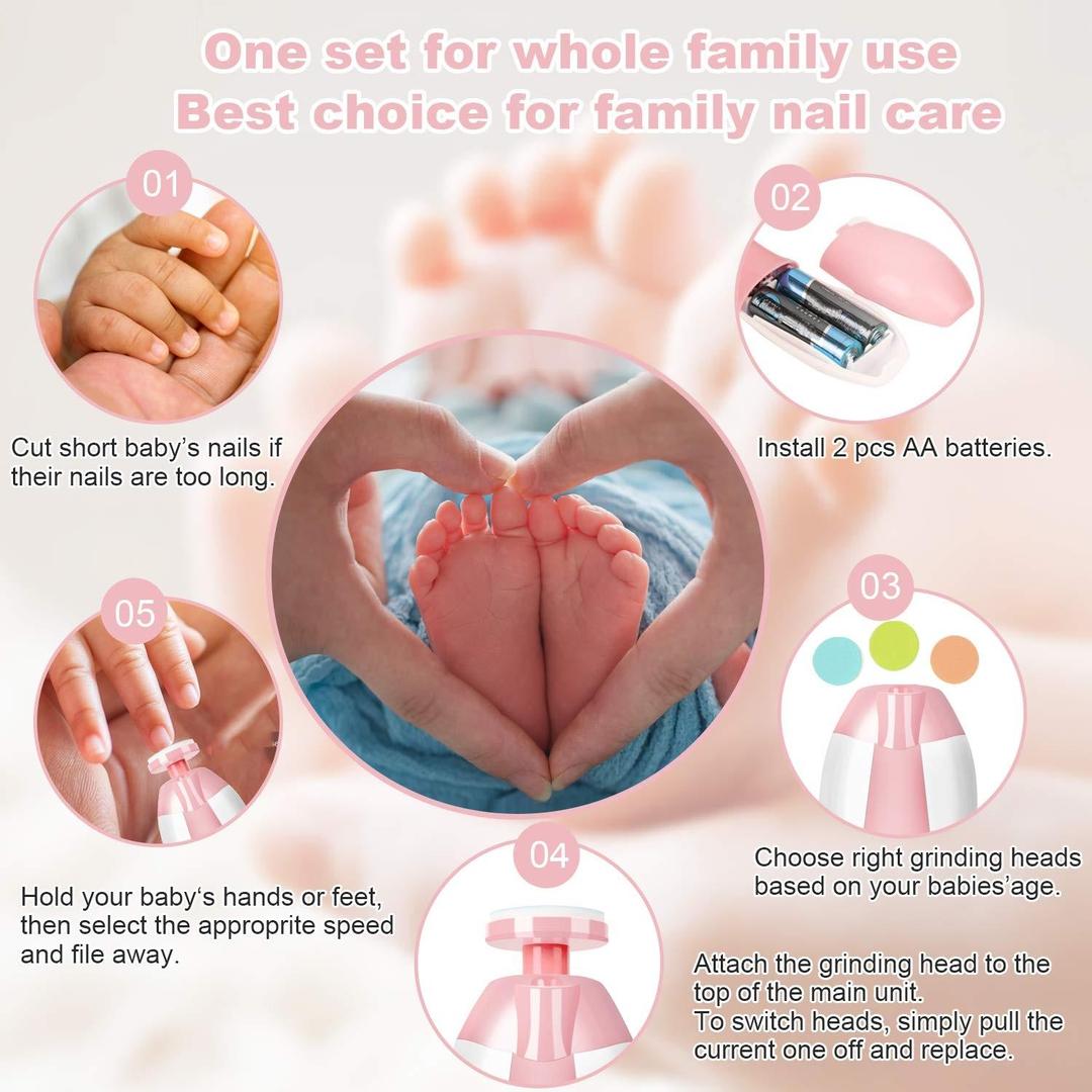 CurrentDealz™ Electric Baby Nail Trimmer Safe