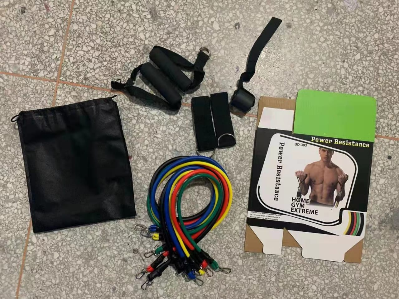 CurrentDealz™ Power Exercise Resistance Band Set 5 In 1