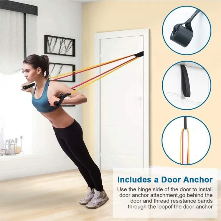 CurrentDealz™ Power Exercise Resistance Band Set 5 In 1