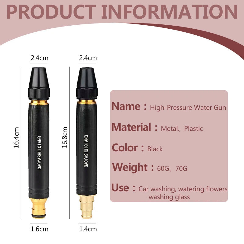 CurrentDealz™ Metal Body Black Nozzle - Cleans Effortlessly