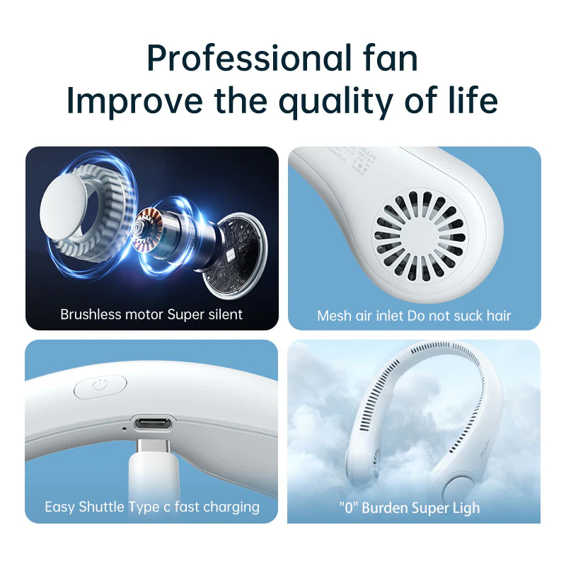 CurrentDealz™ Mini Neck Portable Air Cooler Fan