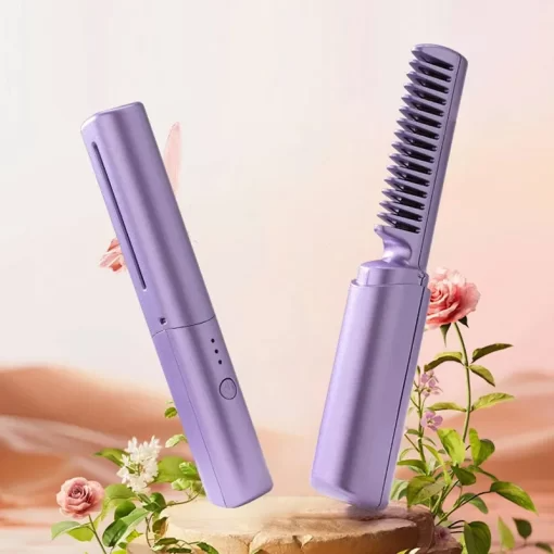 CurrentDealz™ Travel Comb Cordless Rechargeable Hair Straightener