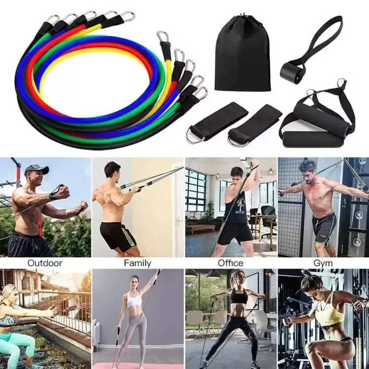 CurrentDealz™ Power Exercise Resistance Band Set 5 In 1