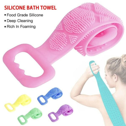 CurrentDealz™ Body Wash Silicone Body Scrubber Belt | Pack Of 2