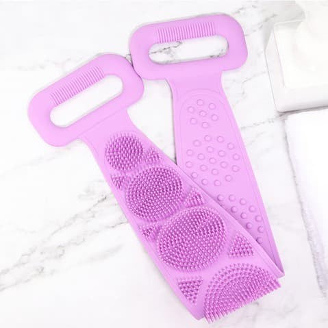 CurrentDealz™ Body Wash Silicone Body Scrubber Belt | Pack Of 2