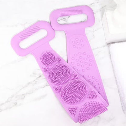 CurrentDealz™ Body Wash Silicone Body Scrubber Belt | Pack Of 2