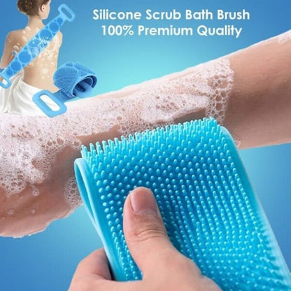 CurrentDealz™ Body Wash Silicone Body Scrubber Belt | Pack Of 2