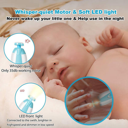 CurrentDealz™ Electric Baby Nail Trimmer Safe